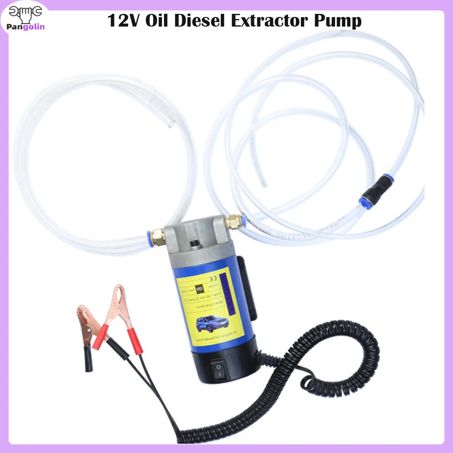 1pc New 12V Oil Diesel Extractor Pump Electric Scavenge Suction Transfer Change Pump Fluid Siphon Tool For Car