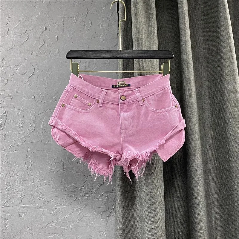 

Denim Shorts For Women 2025 New Summer Outfit Hot Girl Ripped Pants Casual fashionable Wide-Leg A-line Hot pants