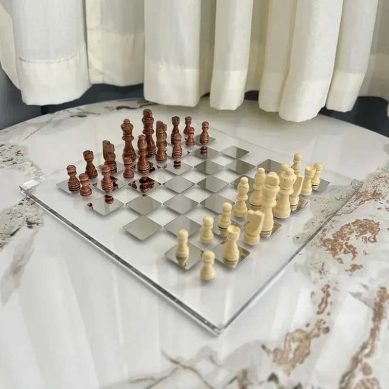 High-end chess children's students adult chessboard chess model room study handicraft ornament