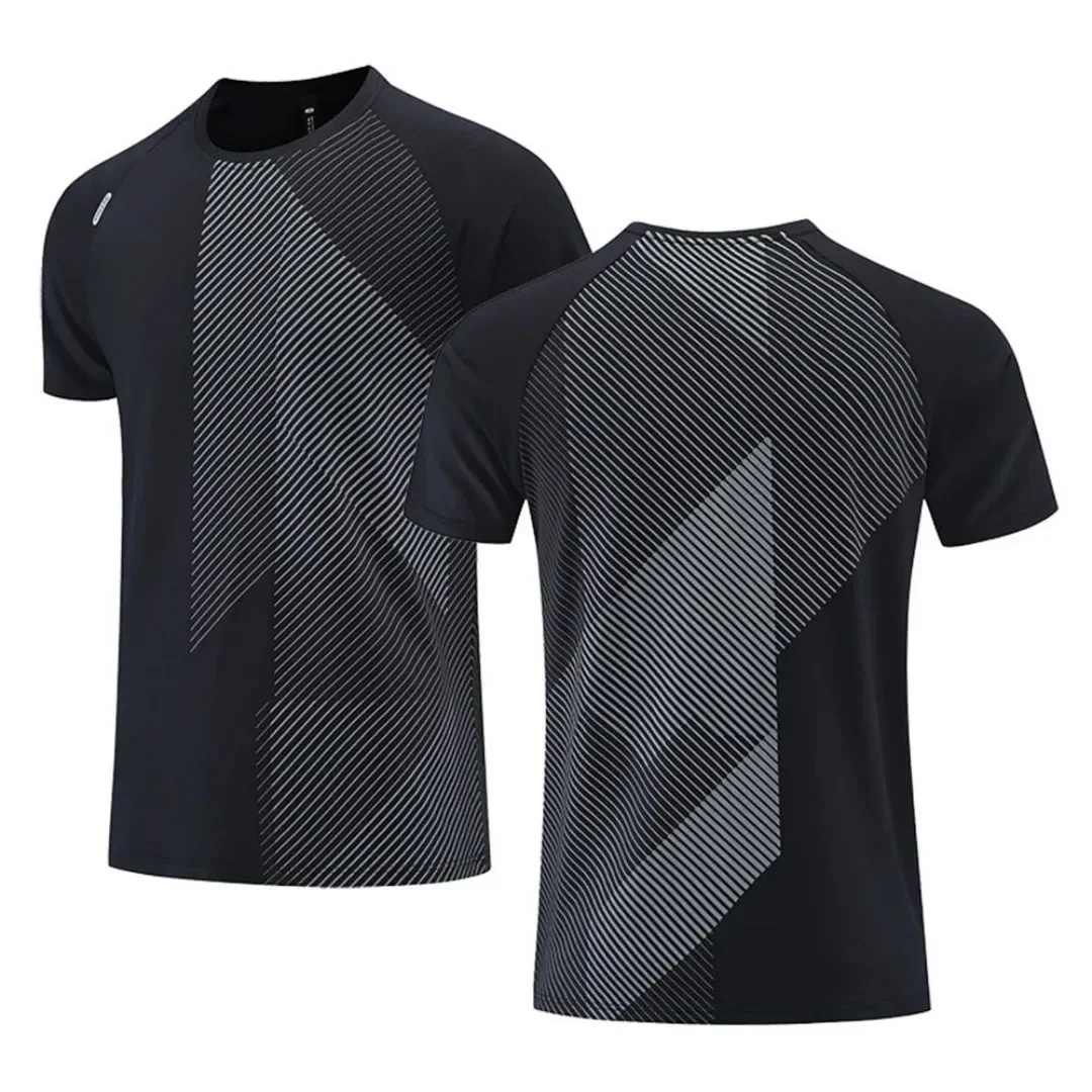 

2025 Summer 3d Printed Men's Running T-shirt Fitness Sports Quick Dry Gymnastics Training T-shirt Breathable Jogging Short Tees