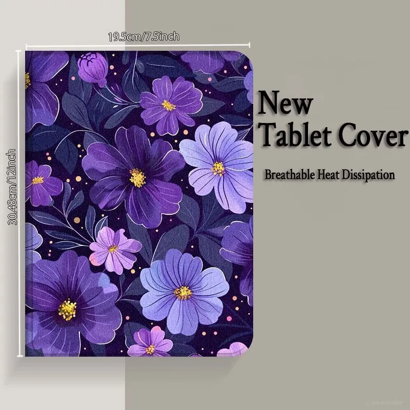 حافظة تابلت لامعة على شكل فن أرجواني لهاتف Xiaoxin Lenovo Pad Tab K10 K11 M10 P12 P11 Pro GT Gen2 Plus Legion Y700 Y900 12.1 #6