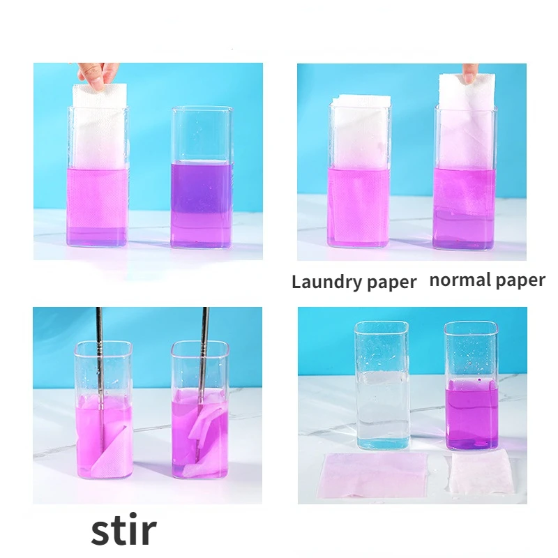 50pc Colour Catcher Sheet Proof Color Absorption Paper Anti Cloth Dyed Leaves Laundry Color Run Remove Sheet in Washing Machine