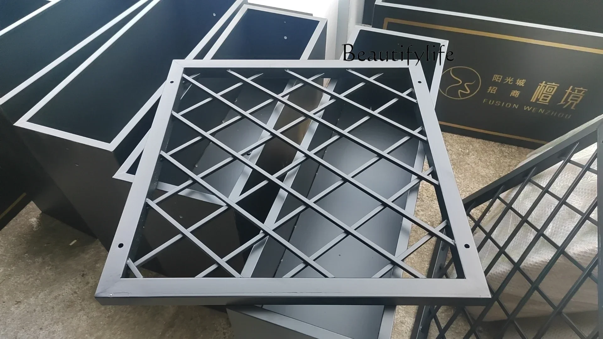 Stainless Steel Flower Box Fence Planter For Garden Shop Street Square Patio Outdoor