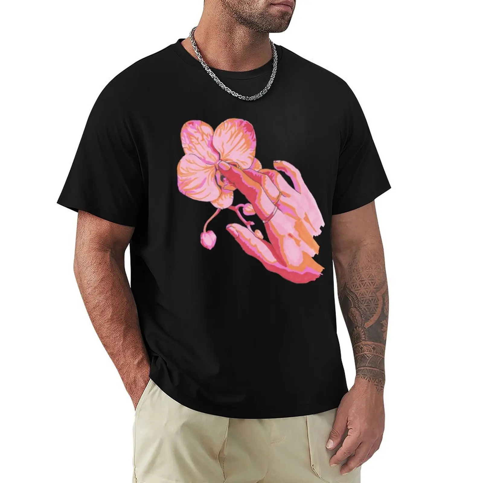 

Orchid Touch T-Shirt oversized t shirt summer tops blanks t shirts for men graphic
