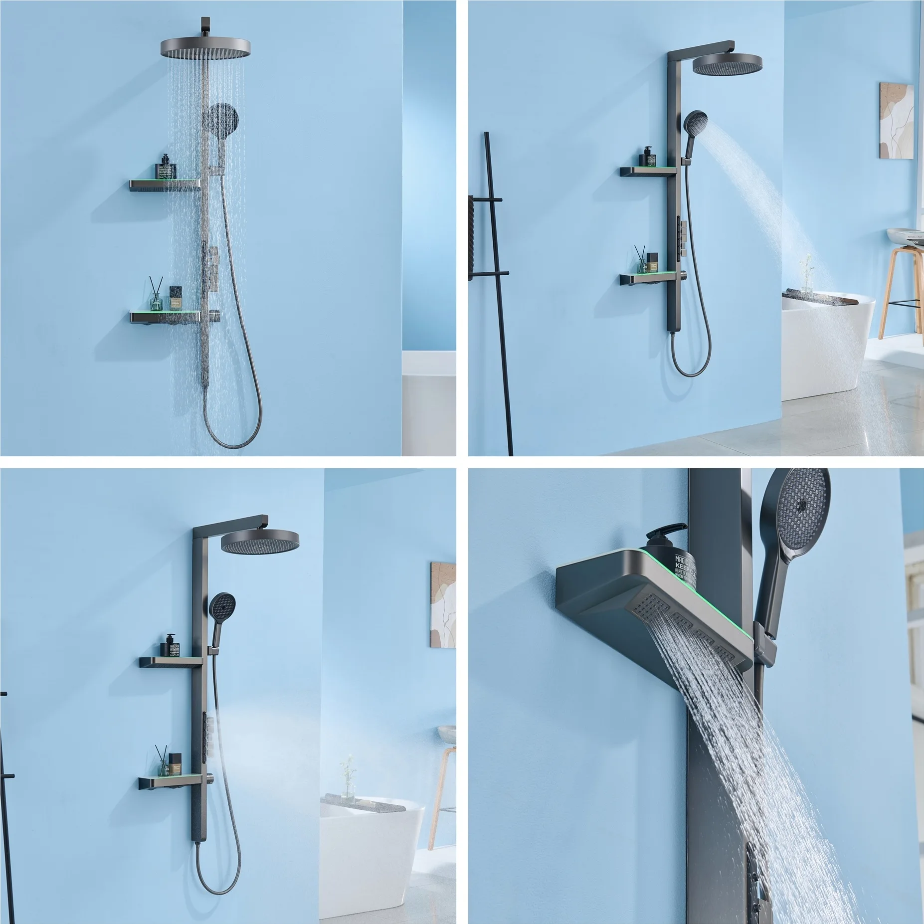 Regenduschset, LED-Digitalanze – Shower Head Rain Bewertung und Preis