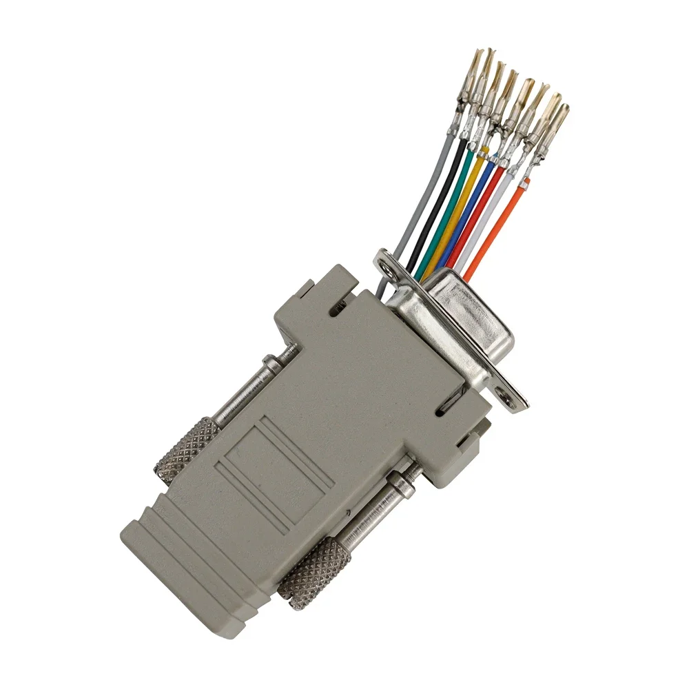 200Pcs DB9หญิง RJ45หญิง RS232โมดูลอะแดปเตอร์ F/F Connector Converter Extender สำหรับคอมพิวเตอร์