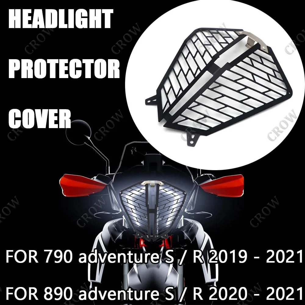 Motorcycle Headlight Protector Guard Lense Cover Grill Head Light Cover Shield Protection FOR 790 890 adventure S / R 2019 2020