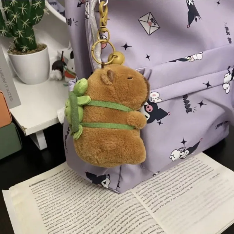 Capybara Plush Keychain Cute Bag Pendant Creatuve Fluffty Animals Keyring Kawaii Stuffed Doll Keychains Birthday Gift Trend image 2
