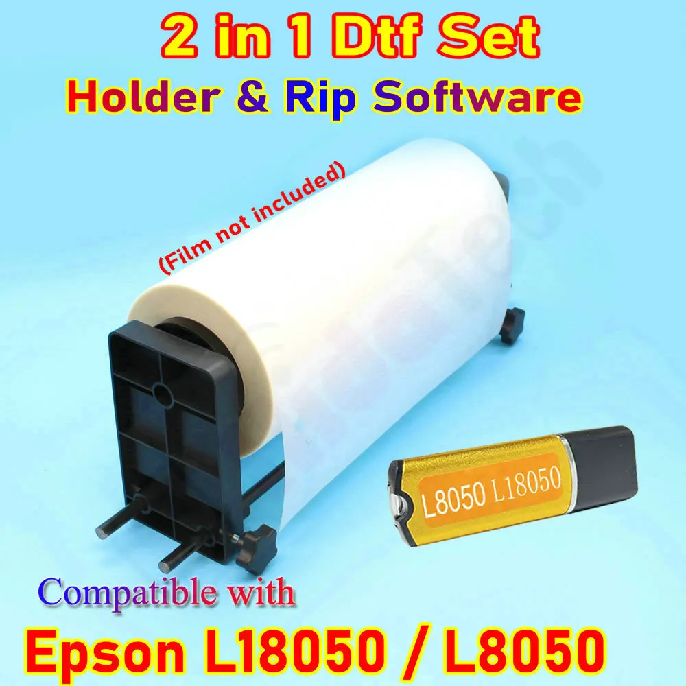 Imagem -02 - Rolo de Papel para Epson Suporte do Filme do Rolo Dtf Epson Xp15000 I3200 L1800 L805 18100 1390 1400 Rip Software 11.2 L8050