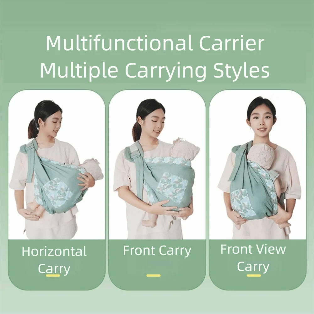 Dual Use Baby Carrier Wrap Lightweight Adjustable Shoulder Newborn Sling Comfortable Labor-Saving Breastfeeding Carriers view 5