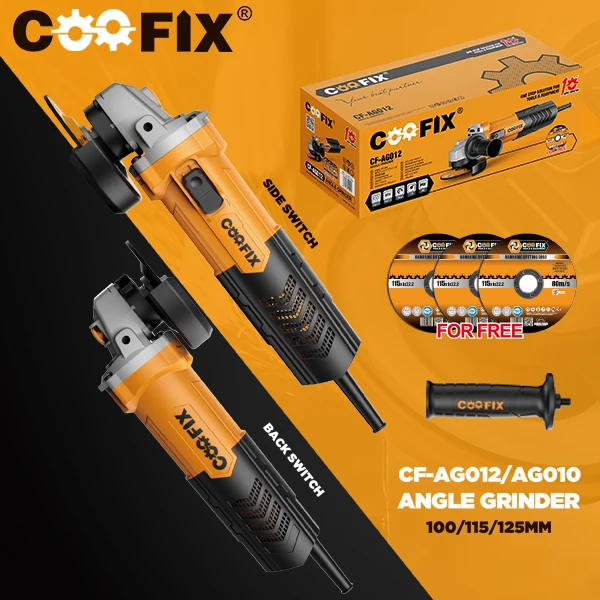 

Coofix Electric Angle Grinder 750W Smart Side Switch Angle Grinding Machine 100MM