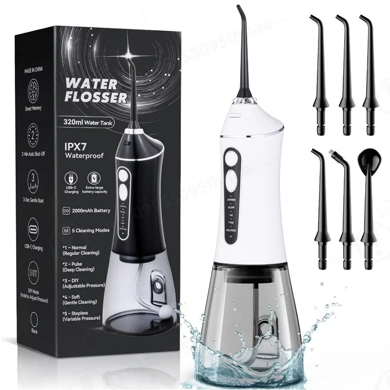 Portable Handheld Electric Water Flosser, Intelligent Oral Irrigator, Deep Cleaning for Teeth, Oral Care, Dental Cleaning Tool