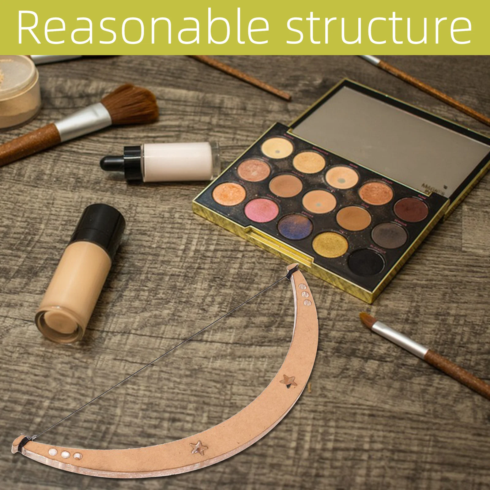 مجموعة واحدة من أدوات تشكيل مسطرة الحواجب قابلة للتعديل بتصميم القوس أداة قياس دقيقة للمبتدئين الدائمين #6