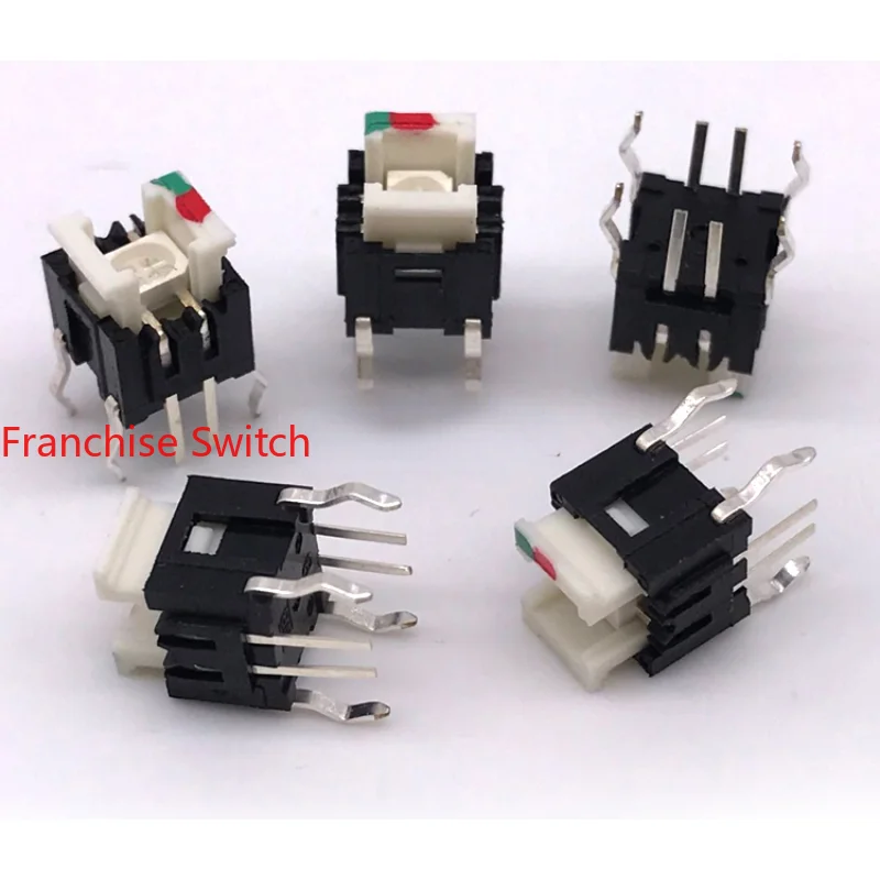 5PCS 6*6 With Light Tact Switch, Smoking Machine Control  Traffic And Green Double  Point Touch Micro Switch