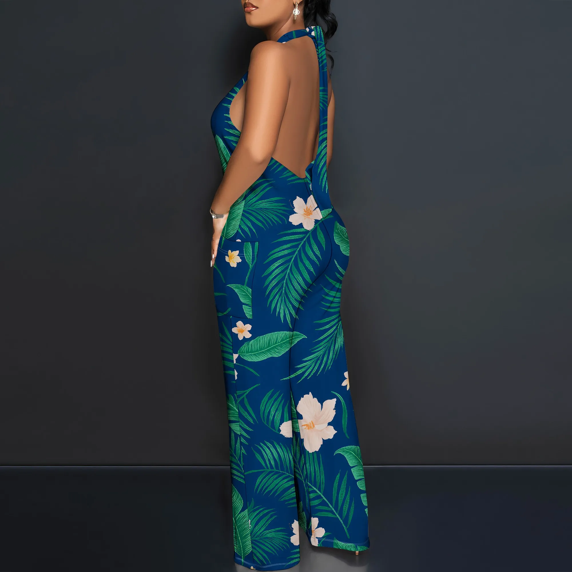 Jumpsuits for Juniors Summer Fall Sleeveless Vneck Modest Wrap Criss Cross Jumpsuits Coats One Piece Women