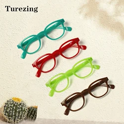 TUREZING Reading Glasses Women's Round HD Lenses Unisex Lightweight Portable Distant Vision Glasses Prescription Eyewear +0-+6.0