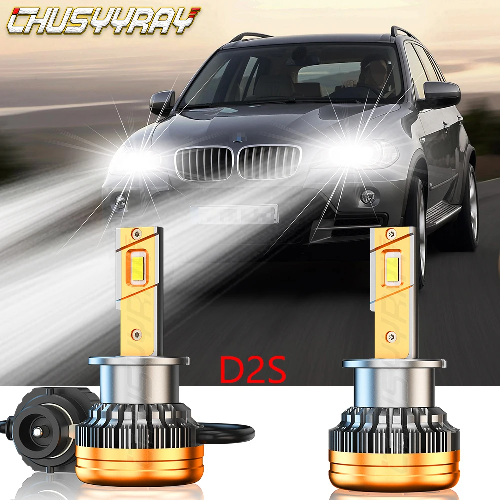 CHUSYYRAY Car Lights Compatible For BMW X5 2000-2006 2X D2S Front HID Xenon White Headlight Bulb Low Beam Car accsesories luzes