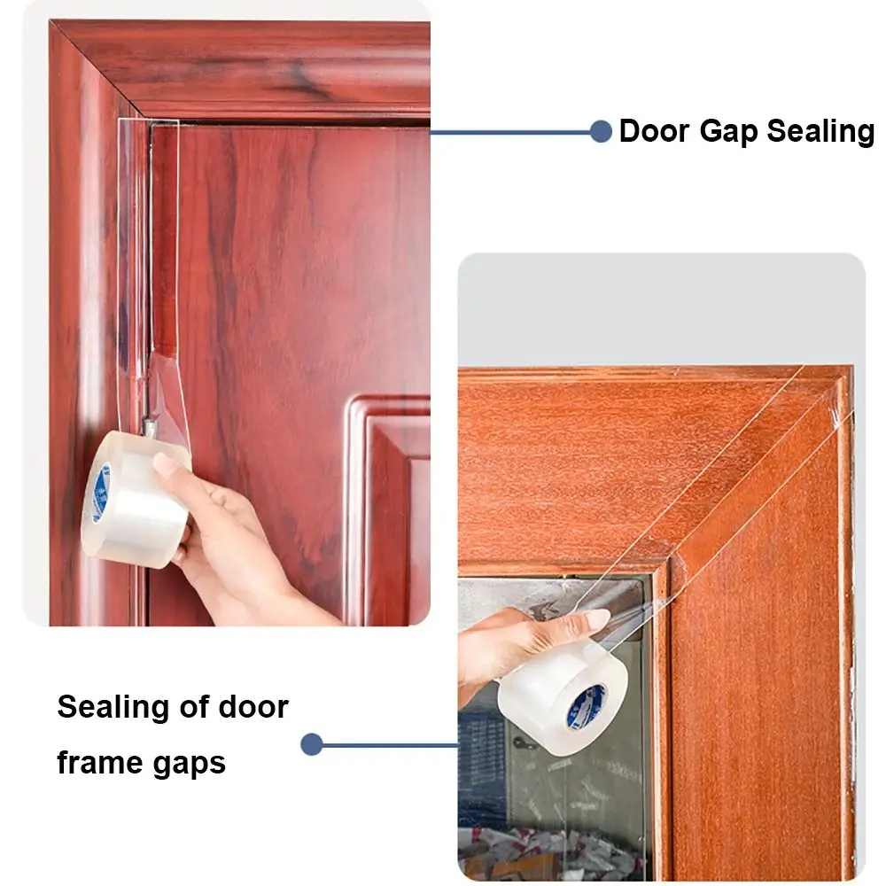 Strong Viscosity Windproof Window Sealing Tape Waterproof Dustproof Draught Excluder Transparent Nano Weather Stripping