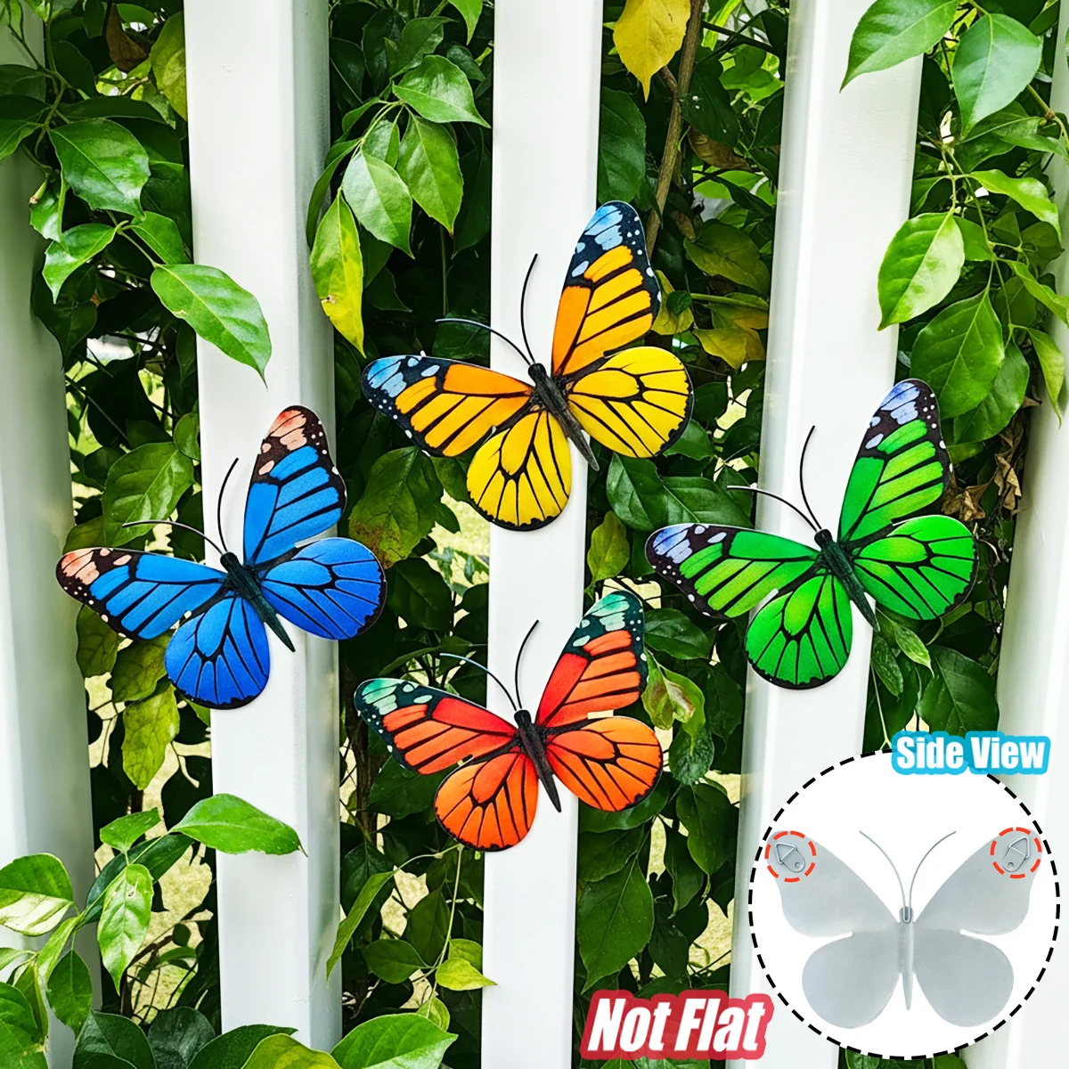 

Metal Butterfly Wall Decor Iron Art Wall Sculpture Hanging for Outdoor Garden Patio Yard Porch Fence Wedding & Mother's Day Gift