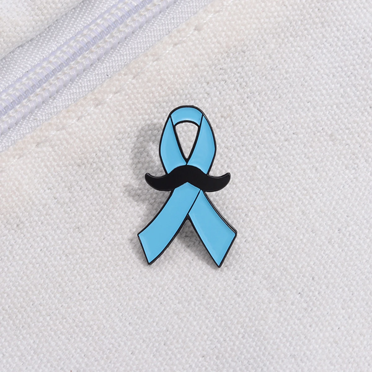 Blue Ribbon Care Men's Health Enamel Brooch Custom Prostate Cancer Lapel Pins Badges Jewelry Gift For Male Friends