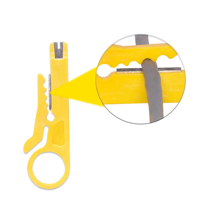 1PC Mini Pocket Portable Wire Stripper Knife Crimper Pliers Crimping Tool Cable Stripping Wire Cutter Crimpatrice Tool Parts