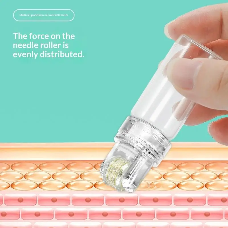 0.25mm Microneedle Derma Roller 128 Pins Non-irritating Facial Care Tool for Home Personal Beauty Use