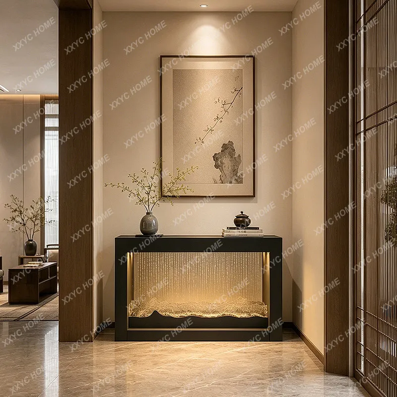 Modern simple water feature flowing water ornament,  entrance feng shui ornament circulating water feature modeling