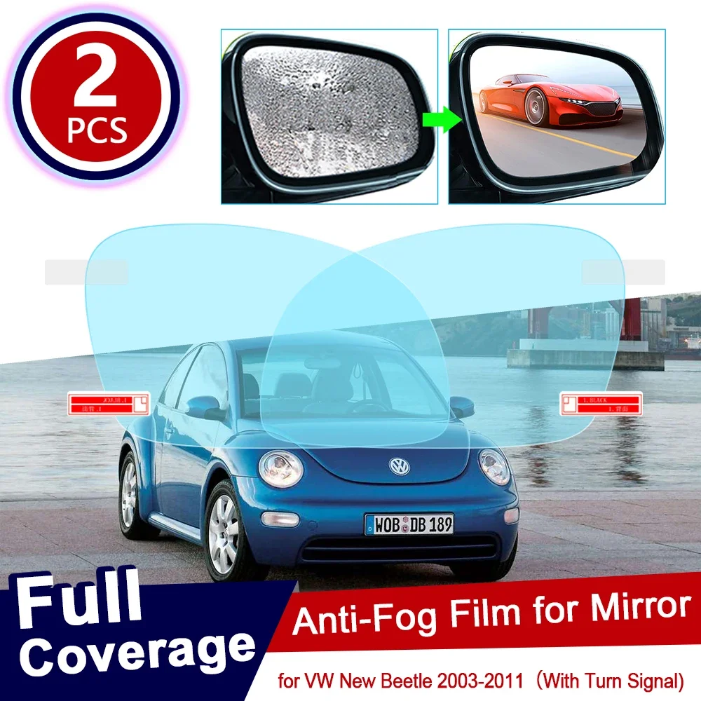 

for Volkswagen VW New Beetle 2003~2011 Full Cover Anti Fog Film Rearview Mirror Rainproof Anti-Fog Films Clean Car Accessories