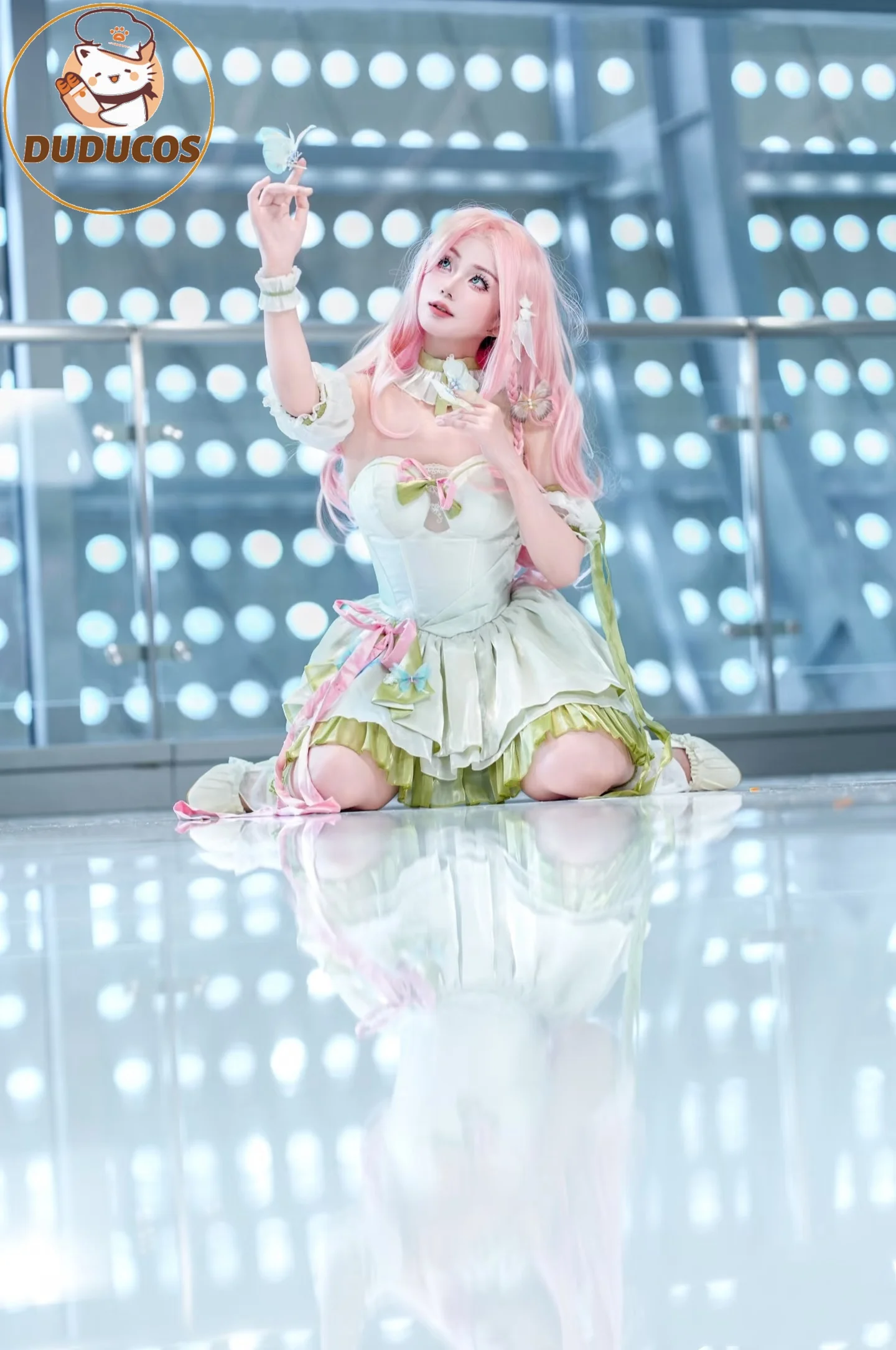 Fluttershyy cosplay traje DUDU-SR verde vestido curto floresta feminino traje fluttershyy peruca cosplay natal