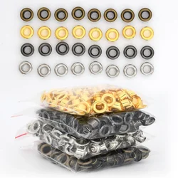 100sets Brass Eyelets with Washers 100#200#300# Grommets Repair Round Eye Rings for Scrapbooking Shoes Belt Cap Bag Tags Clothes