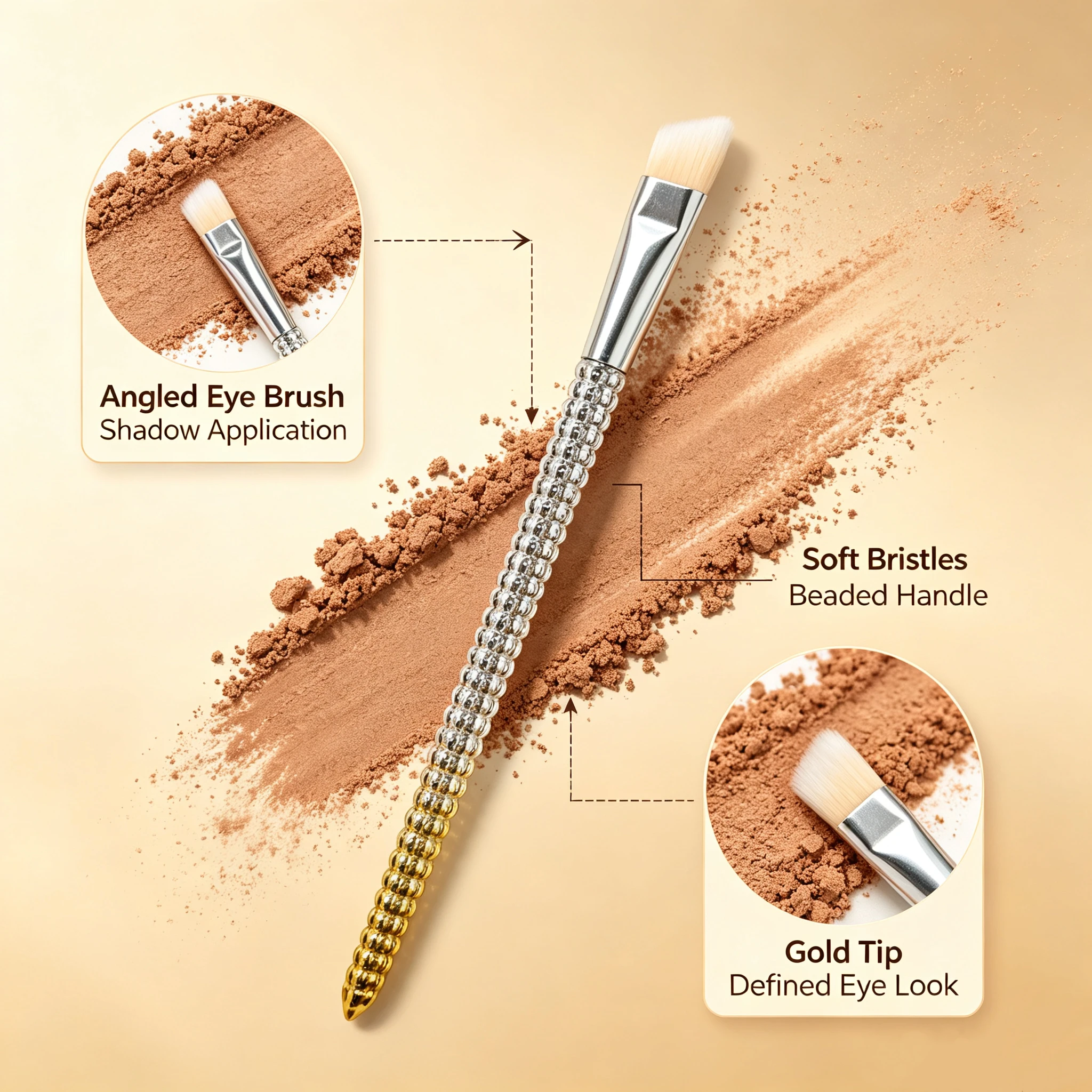 Eyeshadow Brush: Flat, Soft Bristles for Precise Color Application, Contouring, and Concealing – Essential Makeup Tool