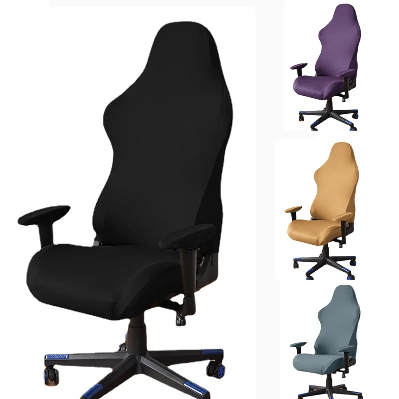 

4Pcs/Set Reclining Racing Gaming Chair Cover Office Chair Cover Elastic Armchair Seat Covers for Computer Chairs Slipcovers