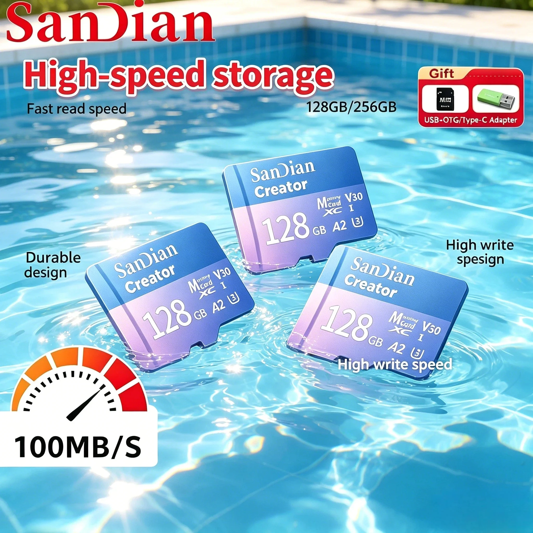 

Original V30 U3 Micro TF SD Card 128GB 256GB High Endurance For Dash Camera Home Security Surveillance Full HD Recording Plus