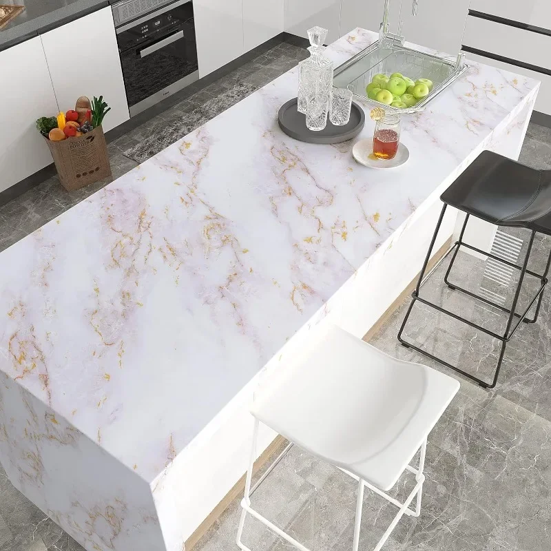 Matte Marble Self Adhesive Stickers for Kitchen Countertop Waterproof Removable Wallpaper for Bathroom Counter Table Furniture