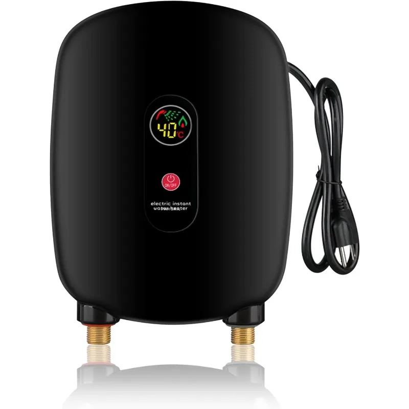 

Tankless Electric Water Heater 110V 3000W Under Sink On Demand Instant Hot Water Heater for Kitchen Bathroom Washing (Black-a)