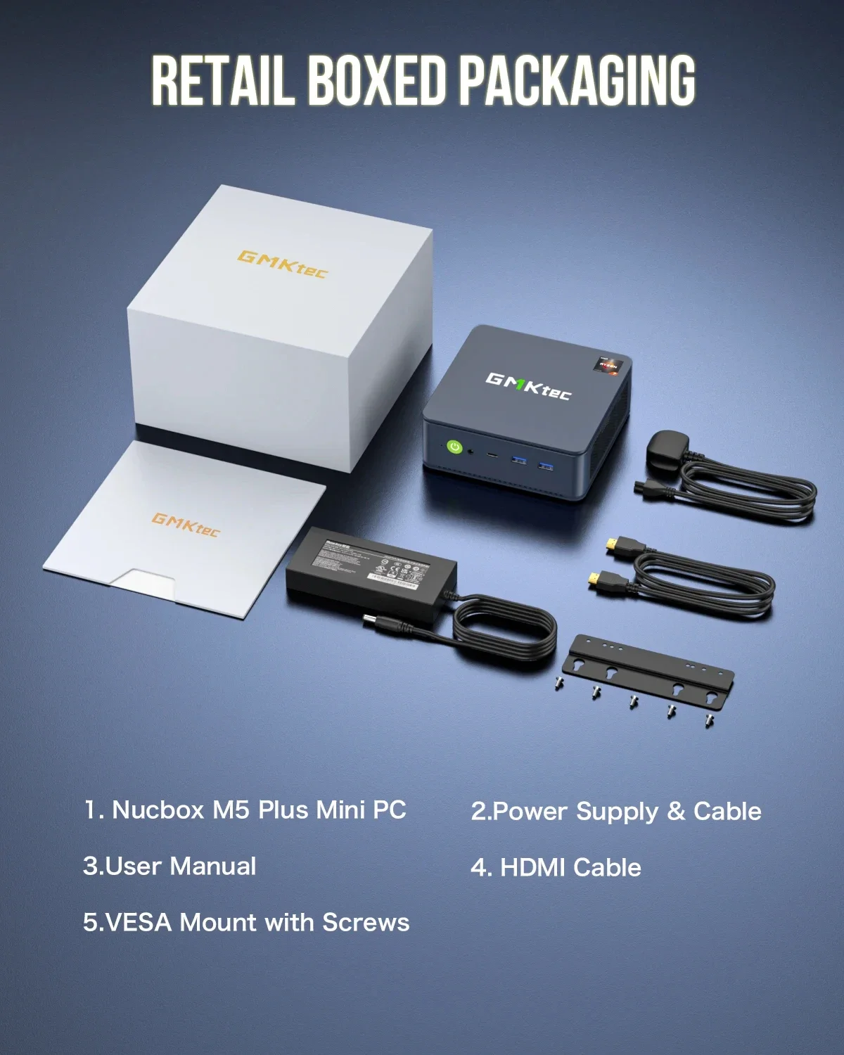كمبيوتر صغير GMKtec M5 Plus Ryzen 7 5825U Win11 Pro Dual DDR4 NVMe M.2 SSD WiFi6E BT5.2 كمبيوتر ألعاب مكتبي ثلاثي العرض