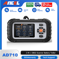 ANCEL AD710 OBD2 Diagnostic Scan Tool Car Code Reader SRS ABS Bleeding EPB Reset Check Engine OBD2 Scanner 12V Battery Tester