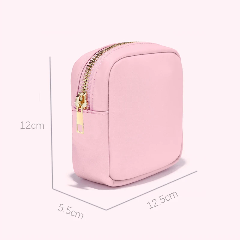 Candy Color S-size Multi-color Mini Nylon Casual Make up Pouch Women Cosmetic Bag Pouch for Lipstick, Key and other Small Items.