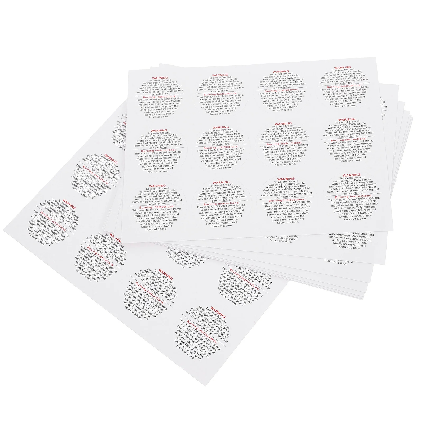 

10 Sheets High Temperature Warning Sign Adhesive Stickers Dust Covers Label Labels Bulk Jars Coated Paper DIY Making
