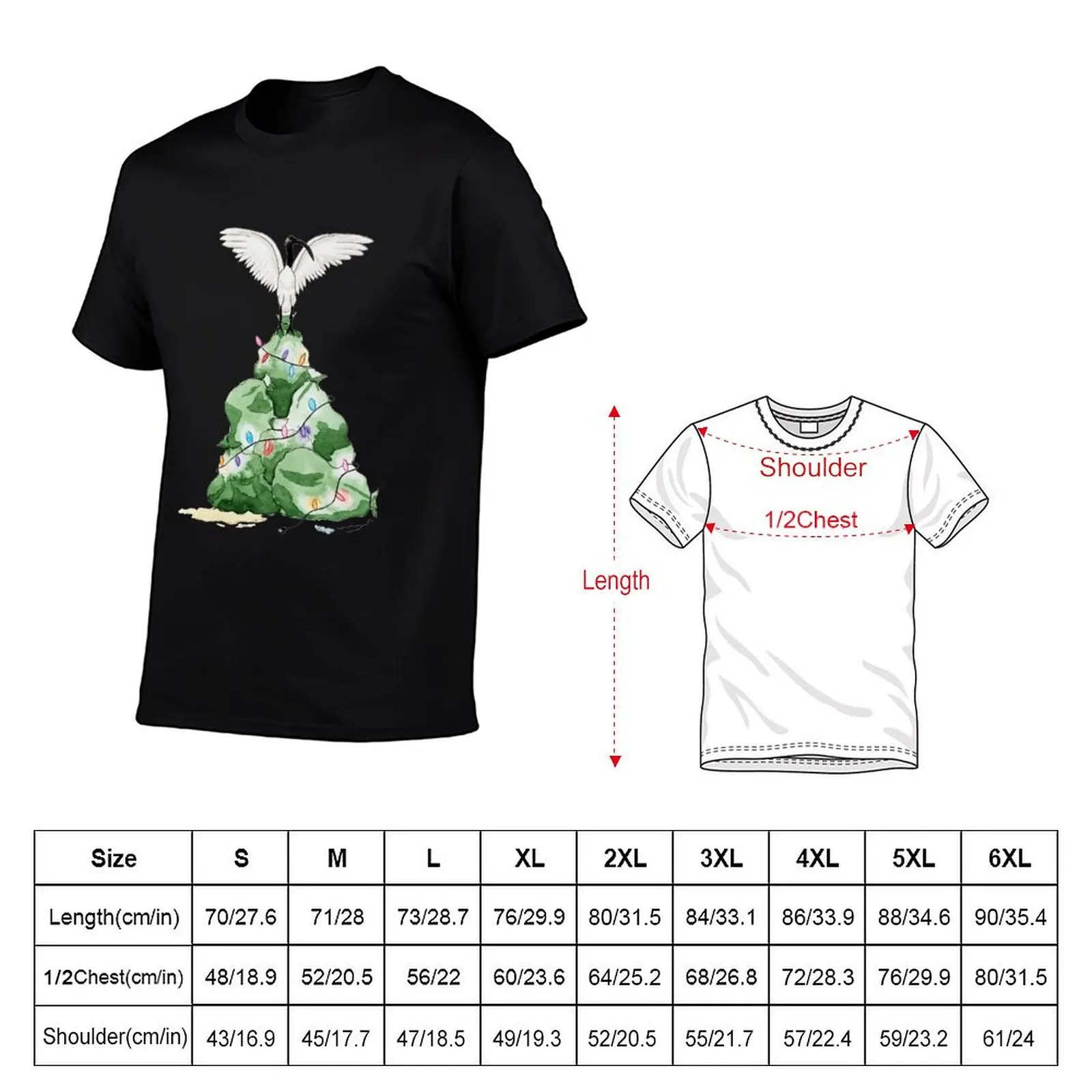 Christmas Ibis Bin Chicken Garbage T-Shirt Functional Casual Short Sleeve Tee T-Shirt