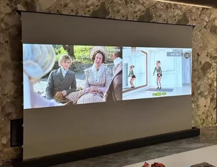 

Motorized Fresnel Floor Screen - 100/120 inch 8K Anti-Light Projector System for Outdoor/Indoor Theater