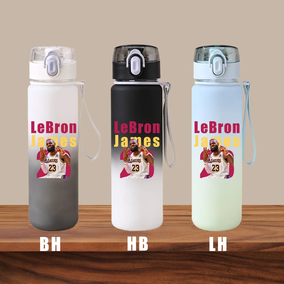 LBJ 23 LeBron Raymone James Basketball Water Cup All Star Hall Sports Memorial Water Bottle Large Capacity Outdoor Portable NBA