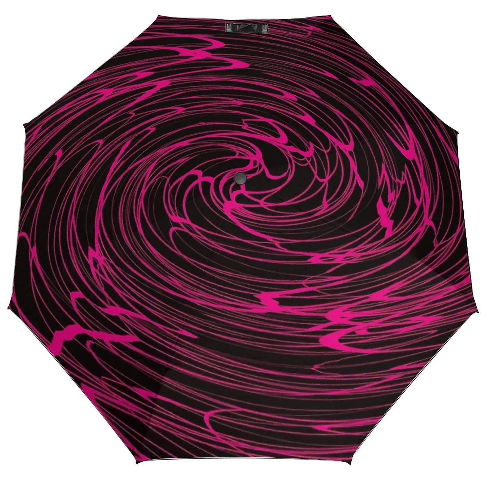 Shallow Water Umbrella Pink Spiral Print Beautiful Reinforced Umbrella Print Travel Protection Auto Umbrella