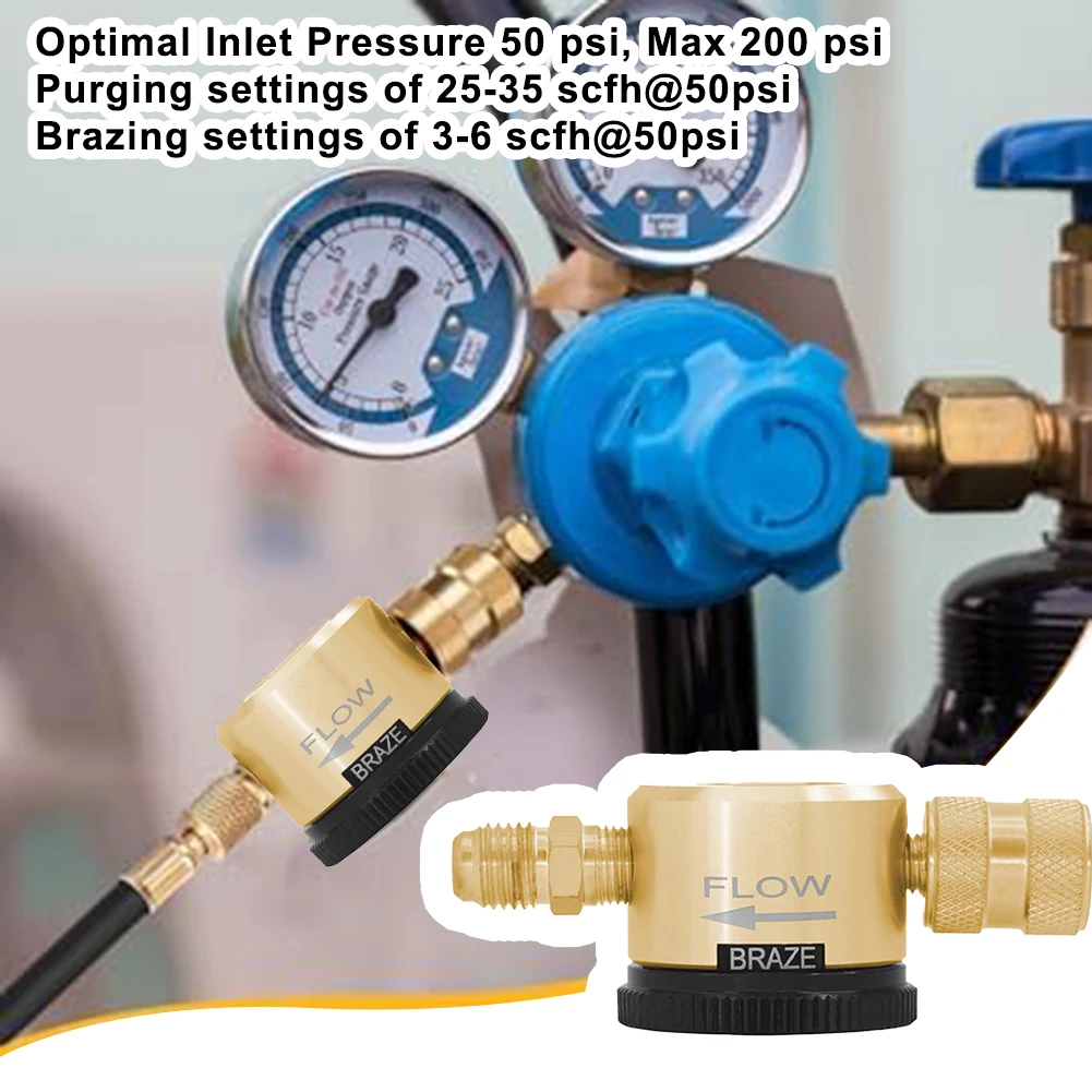 For Efficient Nitrogen Regulator for HVAC Purging and Brazing with Precision Pressure Adjustment and Reliable Hose Interface