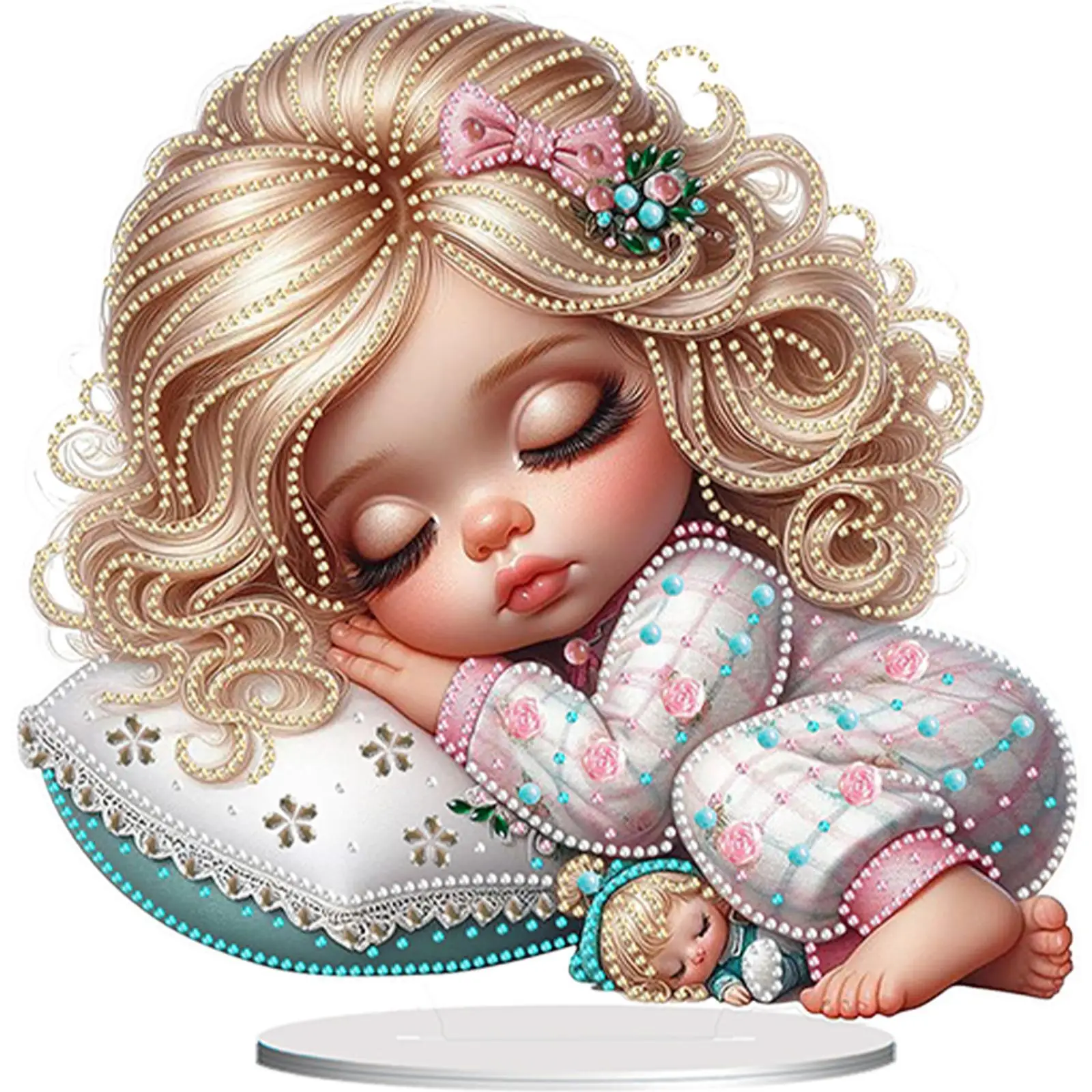 

Acrylic 2D Flat Print DIY Table Top Diamond Painting Ornament Kits Desktop Diamond Art Kits Diamond Painting Desktop Decorations