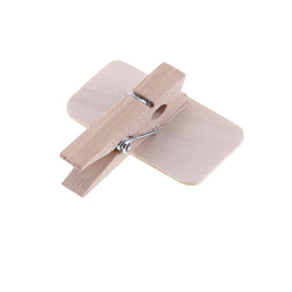 

50pcs Mini Wooden Clips Erasable Small Blackboard Chalkboard Signs for Weddings Kids Crafts Party Favors Memo Labels