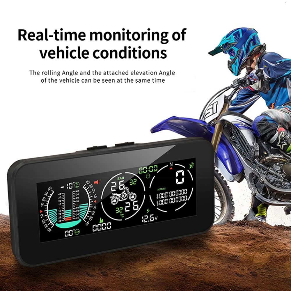 

Motorcycle Tire Pressure Monitors Roll Angle Monitoring Alarm System Gps Satellite Positioning Waterproof for Motorcycle