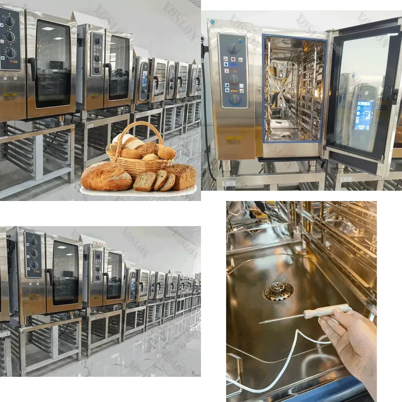 2026 YOSLON Commercial Computer Control Electric Baking Oven Electric Combi Steam Oven Bakery Equipment Multi-function