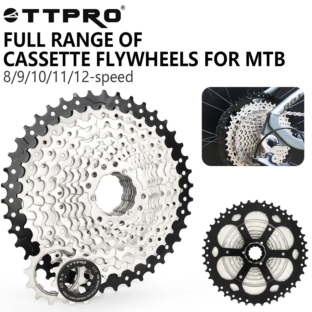 

TTPRO HG 8-12 скоростей велосипедная кассета горный велосипед звездочка маховика оригинальные детали 11-40T/42T/46T/50T/52T