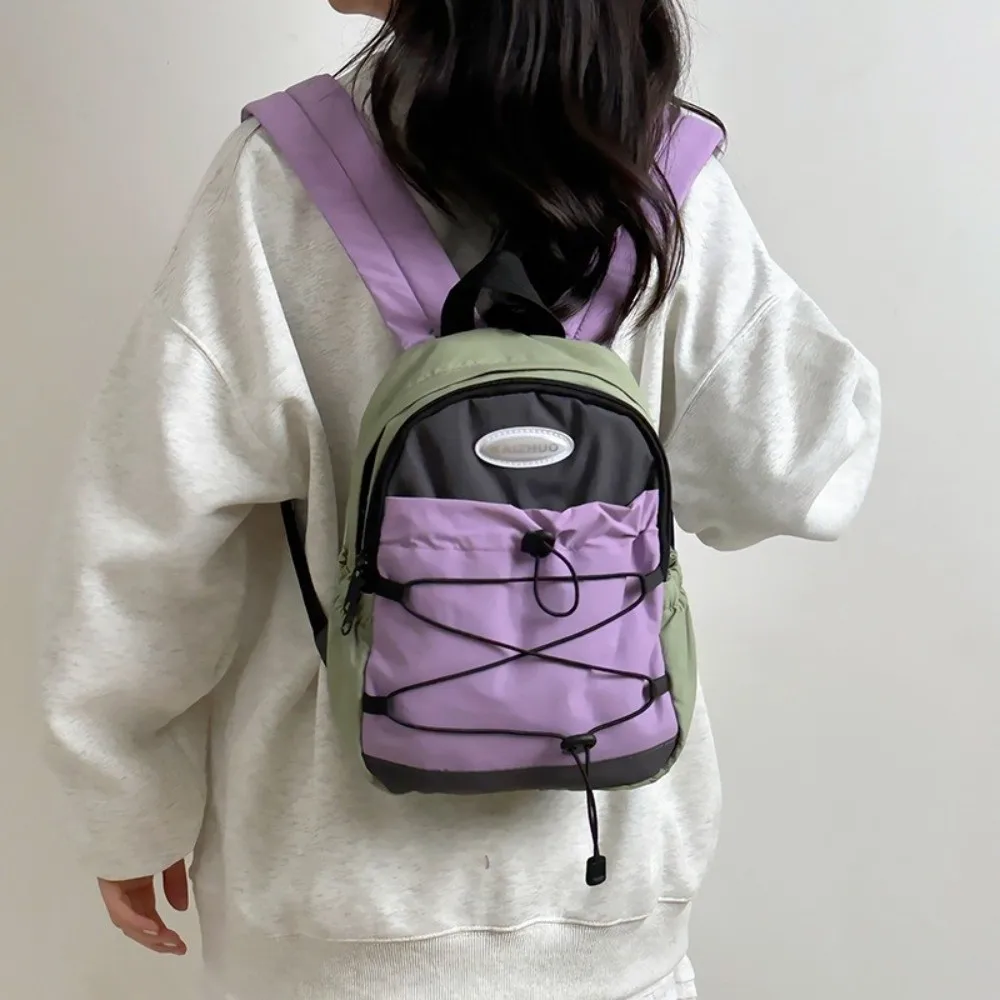 

Ins Japanese Style Lightweight Backpack Solid Color Leisure Nylon Shoulder Bags Versatile College Student Schoolbag Travel